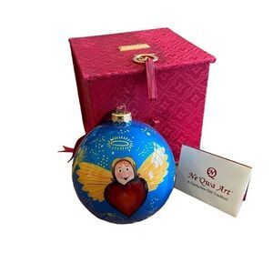 Ne’Qwa Art Christmas Angel Ornament Hand Painted by Clare Mackie